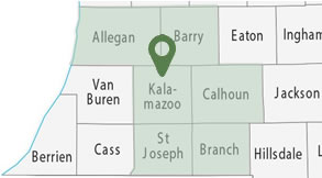 Map of Kalamazoo MI